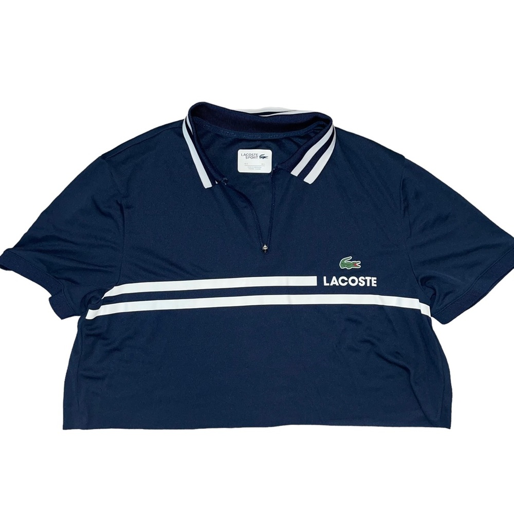 Lacoste cropped quarter zip